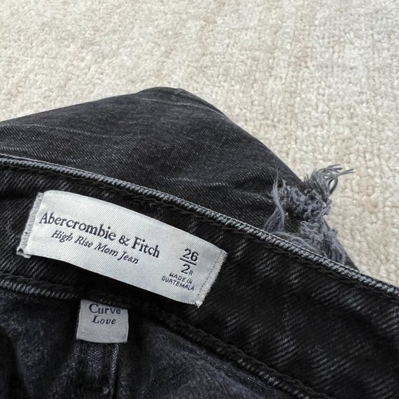 Abercrombie & Fitch High Rise Ripped Mom Jeans 26 / 2 Curve Love - Picture 2 of 10